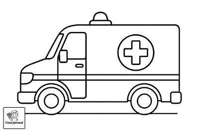 Ambulance kleurplaat