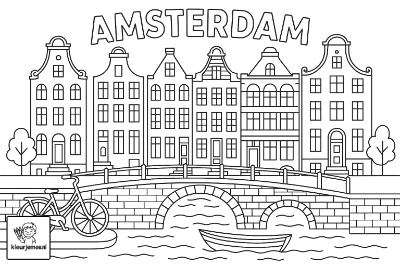 Amsterdam Kleurplaat