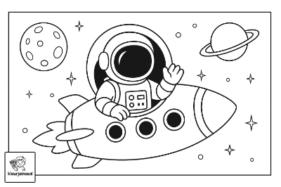 Astronaut in een raket