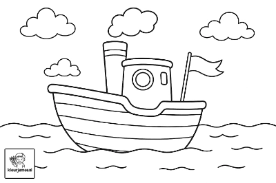 Boot Kleurplaat