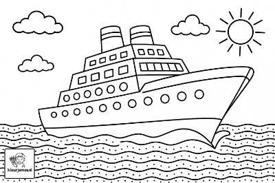 Cruise Schip Kleurplaat