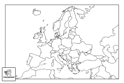 Europa kleurplaat