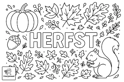 Herfst Kleurplaat