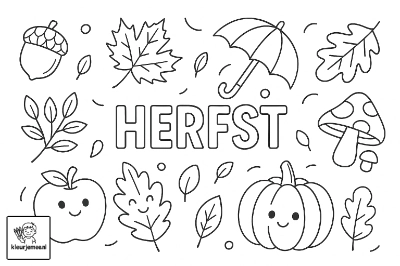 Herfst Kleurplaat