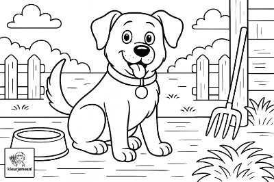 Hond kleurplaat