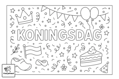 Koningsdag Kleurplaat