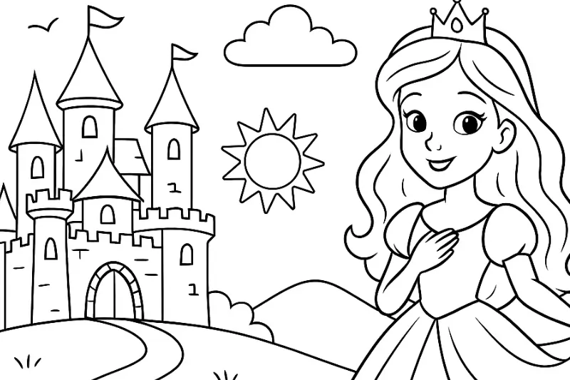 Nieuwe Prinsessen Kleurplaten