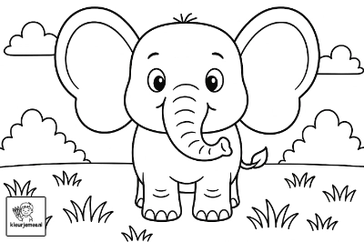 Olifant Kleurplaat