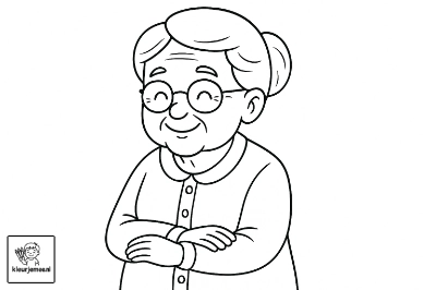 oma kleurplaat