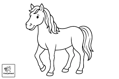 Paard kleurplaat