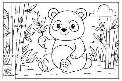Panda kleurplaten