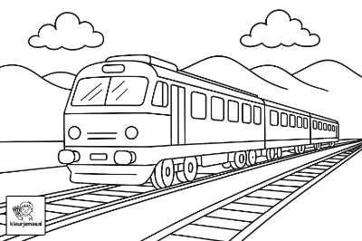 Trein Kleurplaat