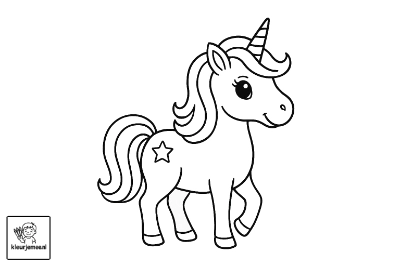 Unicorn Kleurplaat