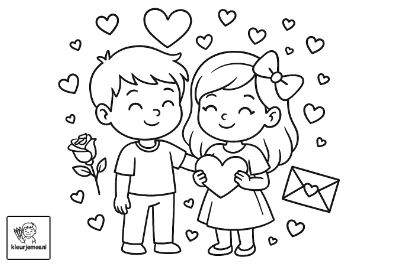 Valentijnsdag Kleurplaat
