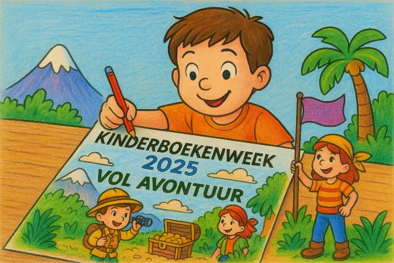 Kinderboekenweek 2025 Vol Avontuur Kleurplaat