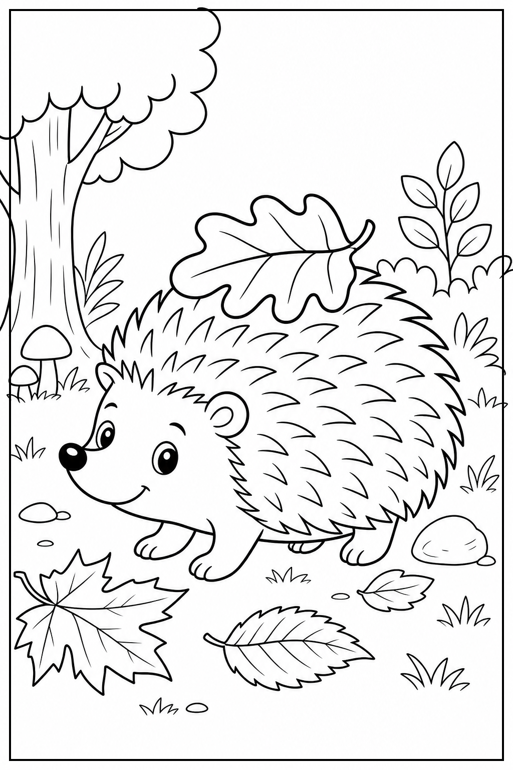 Egel kleurplaat 4