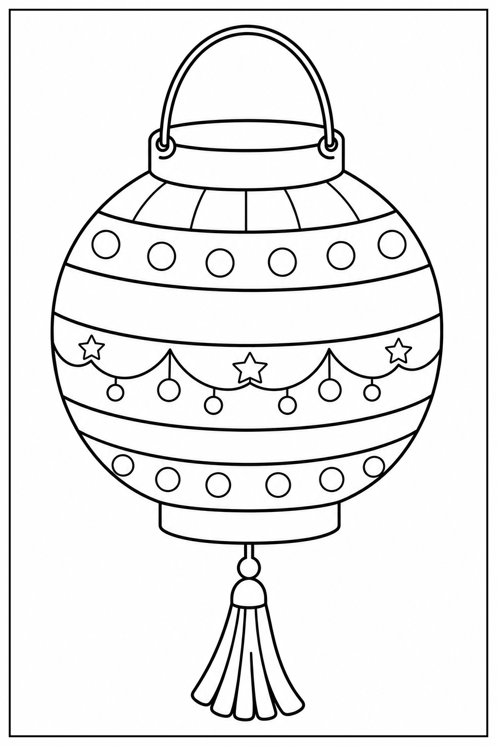 Lampion kleurplaat 4