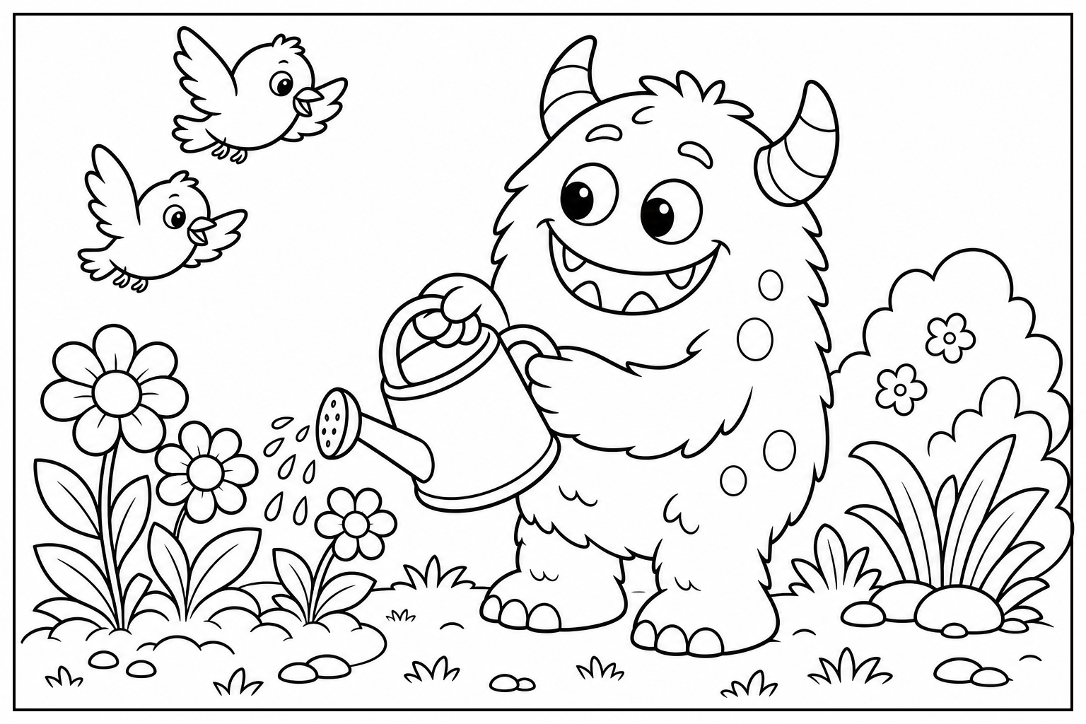 Monster kleurplaat 5