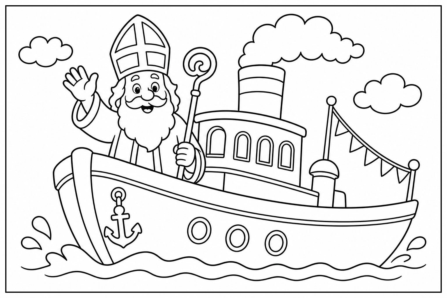 Sinterklaas Kleurplaat Groep 1 kleurplaat 4