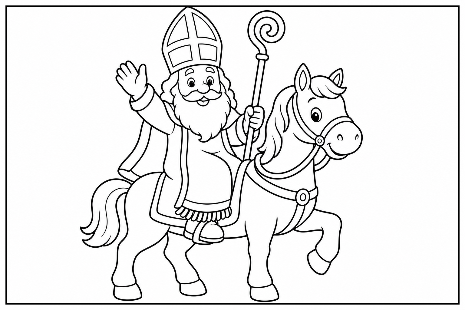 Sinterklaas Kleurplaat Groep 1 kleurplaat 1