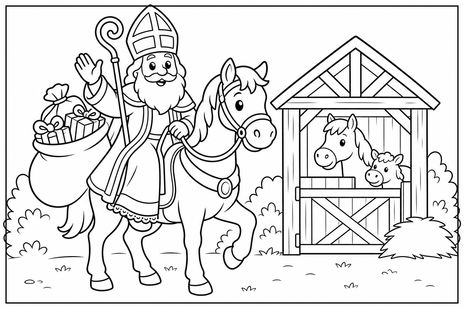 Sinterklaas Kleurplaat Kleuters kleurplaat 1